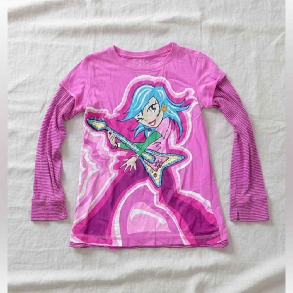 Girls Graphic Rockstar Long Sleeve Tee